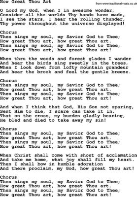 how great thou art lyrics pdf on the power of storytelling in religious texts