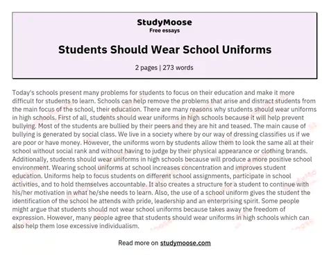 should students wear school uniforms essay What if we explored the concept of uniformity in literature?