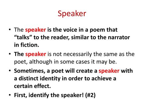 Speaker Poetry Definition: A Multifaceted Exploration