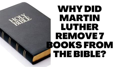 Why Did Martin Luther Remove Books From the Bible: A Detailed Exploration